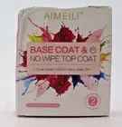 AIMEILI Gel Nail Polish Builder Base and No Wipe Top Set Soak Off UV LED Gel