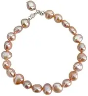 [ZLING] Natural Baroque Pearl Bracelet With 925 Sterling Silver Button Jewelry Gifts For Women Fashion