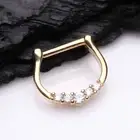 14 Karat Gold Dainty Sparkles Clicker Ring