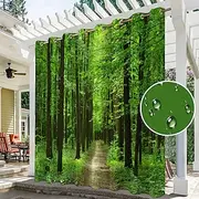 Waterproof Outdoor Curtains for Indoor Wedding Patio Thick Privacy Grommet Curtains for Wedding Bedroom, Living Room, Porch, Pergola, Cabana, 1 Panel