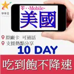 T-MOBILE 美國網卡 10天 吃到飽不降速 美加網卡 加拿大網卡 美加墨網卡 AT&T網卡 美國上網卡 可熱點