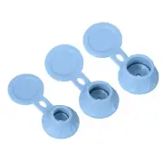 3 Pcs Bottle Emptying Caps 3 Sizes Shampoo Upside Down Bottle Caps, Blue