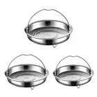 Stainless Steels Steamers Drain Basket Steaming Tray for Rice Eggs Vegatable