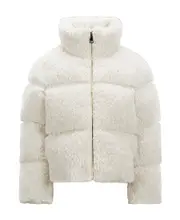 Moncler Enfant Sergura Logo-Patch Zipped Jacket 8Y white