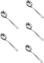 Zerodeko 5pcs Stainless Steel Pasta Server Fork Spoon Set Spaghetti Spoon for Noodles Ramen