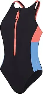 [Speedo] 800403400334S Zip Colorblock 1 Pc Anthracite S