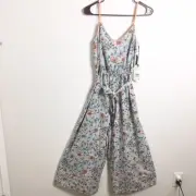 Leith Piped Cami Jumpsuit Grey Kelsey Floral XS