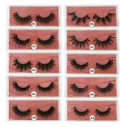 Nevenka Eyelashes Faux 3D Makeup Cilios Thick Mink Natural False Lashes-BrickRed