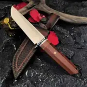 Fixed Blade Hunting Knife With Sheath M390 Steel Camping Outdoor Survival Knives