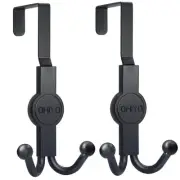Over Door Hooks, 2 Pack Door Hooks for Hanging Clothes, Hats, Coats, Robes, T...