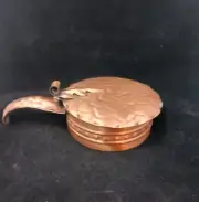 Vtg Hammered Gregorian Solid Copper 5" Oak Leaf Handled Silent Butler USA Made