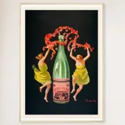 Galrie Evian Cachat Vintage Mineral Water Poster by Leonetto Cappiello for Home Décor, Wood Frame, A0 84 x 119cm (33 x 47inch)