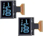 Organic Light Emitting Diode Display Module, Self-Emitting LCD Display Module 1.3 Inch Clear 128x64 Resolution 2 Pieces Flexible for DIY (MRA103‑1(Blue))