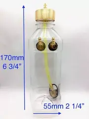360ml (cc) 12oz Clear Fuel Tank with Metal Cap for RC Airplane Gasoline Engine