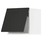 METOD wall cabinet horizontal, white/Nickebo matt anthracite, 40x37x40 cm