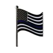 Thin Blue Line / American Flag Lapel Pin 77070