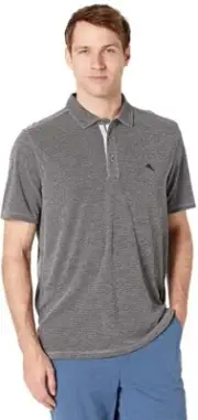 Tommy Bahama SMALL Polo shirt Paradiso Cove Polo COAL GRAY New Sale