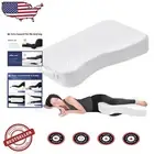 S-Shape Memory Foam Knee Pillow with Removable Cover for Side Sleeping Comfort