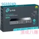 TP-LINK TL-SG1024D 24 埠 Gigabit 桌上型/機架裝載型交換器 SG1024D