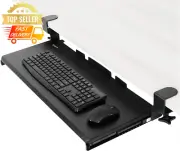 Keyboard Tray Under Desk Pull Out 69cm with C Clamp Mount Black