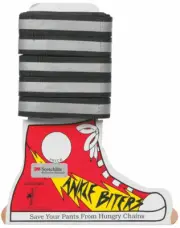 Aardvark Ankle Biters Reflective Leg Bands Black - Card of 25 Pieces
