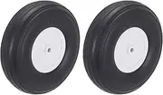 sourcing map RC Airplane Wheels 4.53"x 1.26"x 0.21" OD RC Airplane,Aircraft PU Sponge Wheels,Tire Tail Wheel RC Aircraft Foam Wheel Replacement for DIY RC Model Plane Aircraft Pack of 2