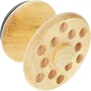 Minkissy Hair Cutting Scissors Storage Box Wooden Desktop Scissor Holder Barber Shear Organizer