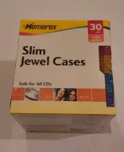 NEW Memorex Multi-Color Slim Jewel Cases 30 Pack - CD DVD CD-ROM CD-R CD-RW New