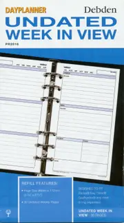 Debden DayPlanner Undated Refill Personal Week to View PR2016