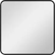 MCS Master & Co. Modern Metal Large Wall Mirror, Minimalist Home Decor Square Mirror with Rounded Corners for Living Room, Bedroom, or Bathroom, Black, 24 x 24 in