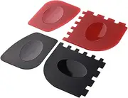 Gatuida 4Pcs Barbecue Grill Pan Scraper Ergonomic Cleaning Tool for Pans Grills Durable Wear Resistant Scraper for Easy Stain Removal for Camping BBQ
