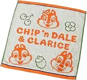 Uchino Disney Playful Friends Guest Towel, Approx. 13.4 x 13.8 inches (34 x 35 cm), Beige, Chip & Dale & Claris 4106G911 Be