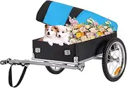 Bike Cargo Trailer,Bicycle Wagon Trailer,with Removable Cover,16 inch Wheels,Quick Release Universal Coupler,for Most Bike