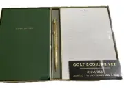 Eccolo Luxury Golf Scoring Set Golf Notes Journal Score Cards Pen Gift Set New
