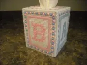 TISSUE BOX COVER - BABY (B) - Plastic Canvas