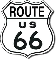 Desperate Enterprises Tin Sign - Route 66 Shield - 28 x 29 cm