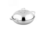 Betzenstein 32cm Tri-ply Stainless Steel Non-stick Chinese Wok Lid Stir Fry