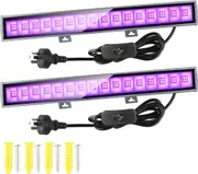 36W UV Black Light Bar LED Blacklight UV Lights for Glow Party 2 Pack
