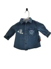 Paw Patrol Chase Toddler Boy Shirt/Jacket Jean Embroidered 3T - New