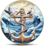 Anchored in Christ Inspirational Challenge Coin – Biblical Hebrews 6:19 Verse – Faith-Based Gift for Christians