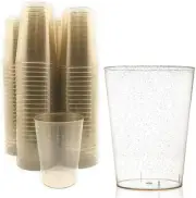 (50 Sets) 4 oz White Paper Hot Cups with Lids and Stirrers, To Go Espresso Shot