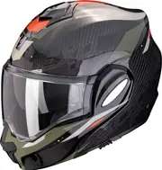 Scorpion EXO-Tech Evo Carbon Rover, modular helmet , color: Black/Green , size: L