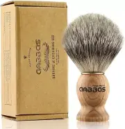 Shaving Brush, Handmade Pure Badger Hair Brush with Natural Manchurian Ash Wood*