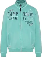 [Camp David] Men's Sweat Jacket with Logo Appliques