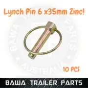 10 x Lynch Pin 6 x 35mm Zinc