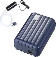 oolong Fish Tank Air Pump,Aquarium Air Adjustable Oxgen Pump Mini Silent 2 Outlets,8w Hose for Inflatables Small Knob Type Air Volume Adjustment
