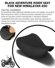 "BLACK ADVENTURE RIDER SEAT" FIT FOR ROYAL ENFIELD NEW HIMALAYAN 450