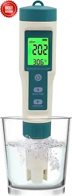 8-in-1 Digital Water Tester PH TDS EC ORP Temp Salt Pool Spa Aquarium Meter