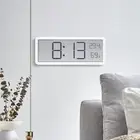 Large LED Digital Wall Clock Temperature Time Humidity Display Electronic Clock