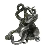 Octopus Wine Bottle Holder Tabletop Wine Rack Tropical Sealife Decor Silver